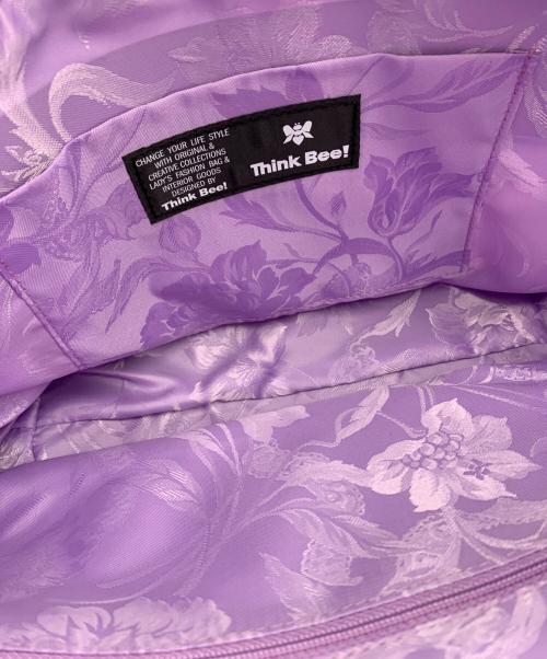 Think Bee!（シンクビー!）Think Bee! (シンクビー!) ジャスミンローズ　2WAYトートバッグ ブルー×ピンクの古着・服飾アイテム
