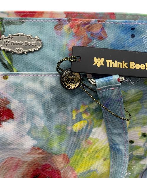 Think Bee!（シンクビー!）Think Bee! (シンクビー!) ジャスミンローズ　2WAYトートバッグ ブルー×ピンクの古着・服飾アイテム