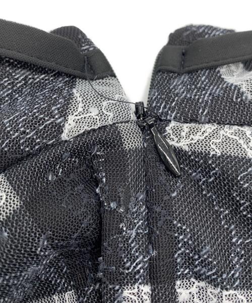 darich（ダーリッチ）darich (ダーリッチ) パイピングチェックレースロングワンピース ブラック サイズ:SIZE Free-Sの古着・服飾アイテム