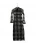 darich（ダーリッチ）の古着「パイピングチェックレースロングワンピース」｜ブラック