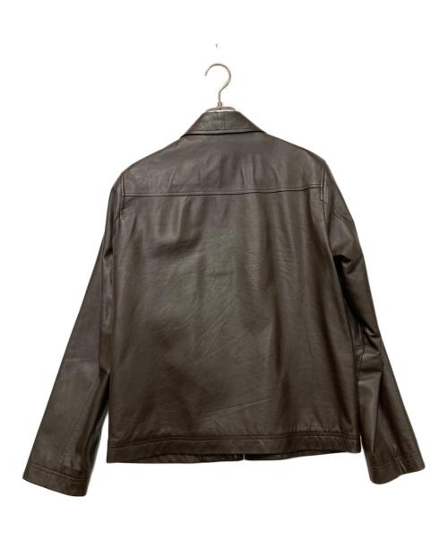 Paul Smith COLLECTION（ポールスミス コレクション）Paul Smith COLLECTION (ポールスミス コレクション) ラムレザージャケット ブラウン サイズ:Mサイズの古着・服飾アイテム