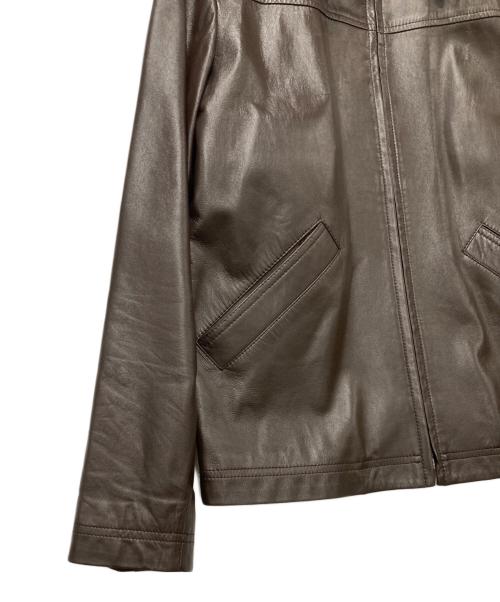 Paul Smith COLLECTION（ポールスミス コレクション）Paul Smith COLLECTION (ポールスミス コレクション) ラムレザージャケット ブラウン サイズ:Mサイズの古着・服飾アイテム