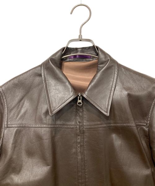 Paul Smith COLLECTION（ポールスミス コレクション）Paul Smith COLLECTION (ポールスミス コレクション) ラムレザージャケット ブラウン サイズ:Mサイズの古着・服飾アイテム