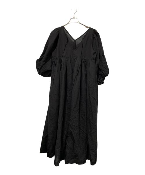 freada（フリーダ）freada (フリーダ) パフスリーブバックリボンワンピース ブラック サイズ:Sサイズの古着・服飾アイテム