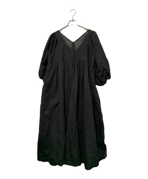 freada（フリーダ）freada (フリーダ) パフスリーブバックリボンワンピース ブラック サイズ:Sサイズの古着・服飾アイテム