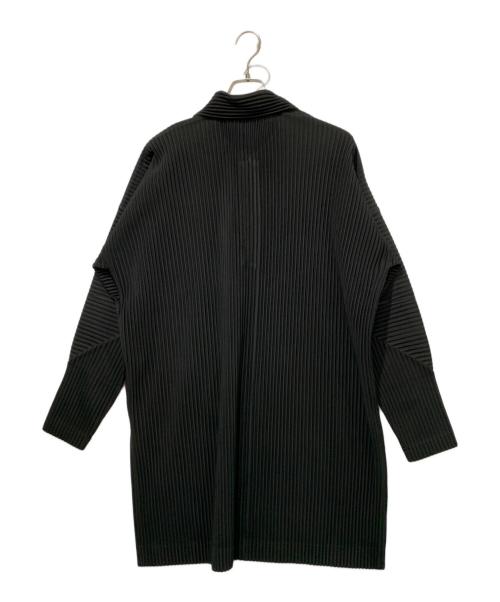 HOMME PLISSE ISSEY MIYAKE（オム プリッセ イッセイ ミヤケ）HOMME PLISSE ISSEY MIYAKE (オムプリッセ イッセイ ミヤケ) MONTHLY COLOR MARCH/ロングシャツ ブラック サイズ:SIZE 3の古着・服飾アイテム