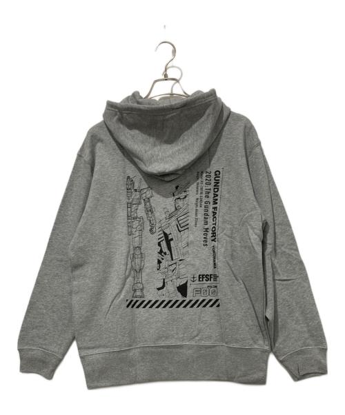 BANDAI（バンダイ）BANDAI (バンダイ) GUNDAM FACTORY YOKOHAMAジップパーカー グレー サイズ:Lサイズの古着・服飾アイテム