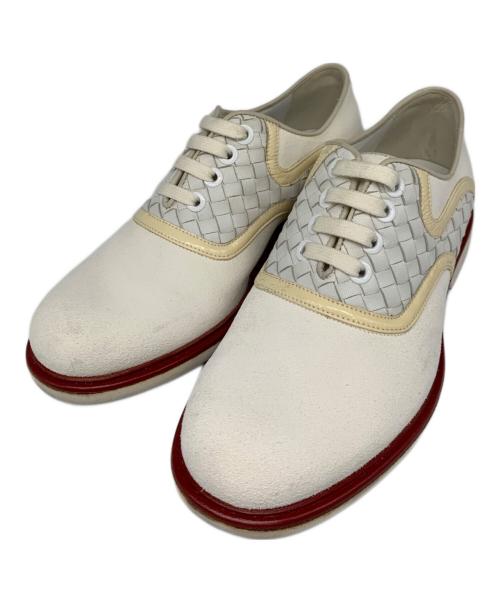BOTTEGA VENETA（ボッテガベネタ）BOTTEGA VENETA (ボッテガベネタ) スニーカー ホワイト×レッド サイズ:SIZE 40の古着・服飾アイテム