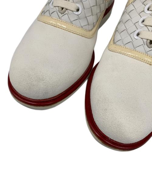 BOTTEGA VENETA（ボッテガベネタ）BOTTEGA VENETA (ボッテガベネタ) スニーカー ホワイト×レッド サイズ:SIZE 40の古着・服飾アイテム