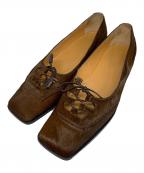 HERMESエルメス）の古着「ハラコパンプス」｜ブラウン