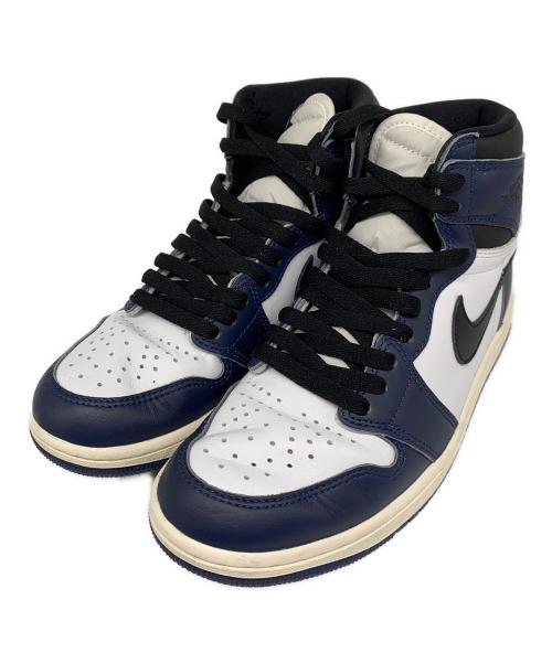 NIKE（ナイキ）NIKE (ナイキ) AIR Jordan 1 Retro HIGH OG ホワイト×ネイビー サイズ:25.5cmの古着・服飾アイテム
