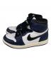 NIKE (ナイキ) AIR Jordan 1 Retro HIGH OG ホワイト×ネイビー サイズ:25.5cm：15000円