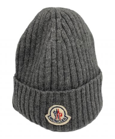 モンクレール　ニット帽　XL グレー 中古・古着通販】MONCLER (モンクレール) BERRETTO ニット帽 グレー