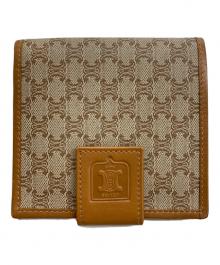 CELINE（セリーヌ）の古着「マカダム　2つ折り財布」｜ベージュ