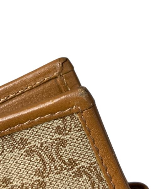 CELINE（セリーヌ）CELINE (セリーヌ) マカダム　2つ折り財布 ベージュの古着・服飾アイテム