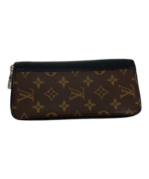 LOUIS VUITTON（ルイ ヴィトン）LOUIS VUITTON (ルイ ヴィトン) モノグラム マカサー　ジッピーウォレット・ヴェルティカル ブラウン×ブラックの古着・服飾アイテム