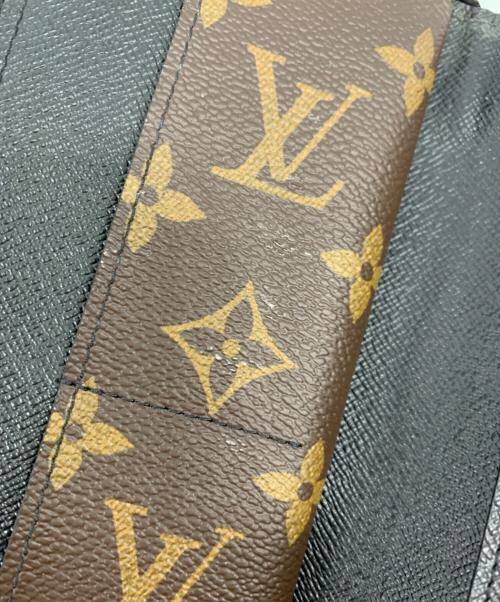 LOUIS VUITTON（ルイ ヴィトン）LOUIS VUITTON (ルイ ヴィトン) モノグラム マカサー　ジッピーウォレット・ヴェルティカル ブラウン×ブラックの古着・服飾アイテム