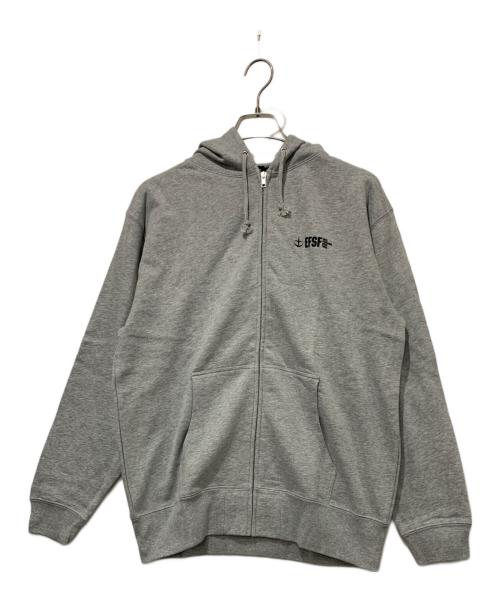 BANDAI（バンダイ）BANDAI (バンダイ) GUNDAM FACTORY YOKOHAMAジップパーカー グレー サイズ:Lサイズの古着・服飾アイテム