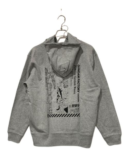 BANDAI（バンダイ）BANDAI (バンダイ) GUNDAM FACTORY YOKOHAMAジップパーカー グレー サイズ:Lサイズの古着・服飾アイテム