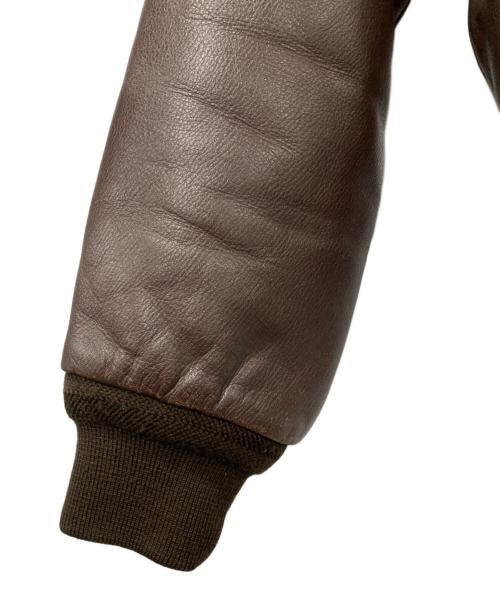 VAN（ヴァン）VAN (ヴァン) レザ-フライトジャケット ブラウン サイズ:Lの古着・服飾アイテム