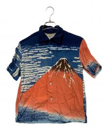 Sun Surf×葛飾北斎（サンサーフ×カツシカホクサイ）の古着「凱風快晴」｜ブルー×レッド