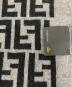 中古・古着 FENDI (フェンディ) ズッカ柄マフラー ブラック×グレー：7000円