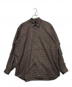 DAIWA PIER39ダイワ ピア39）の古着「TECH BUTTON DOWN SHIRTS L/S TARTAN PLAIDS」｜ブラウン