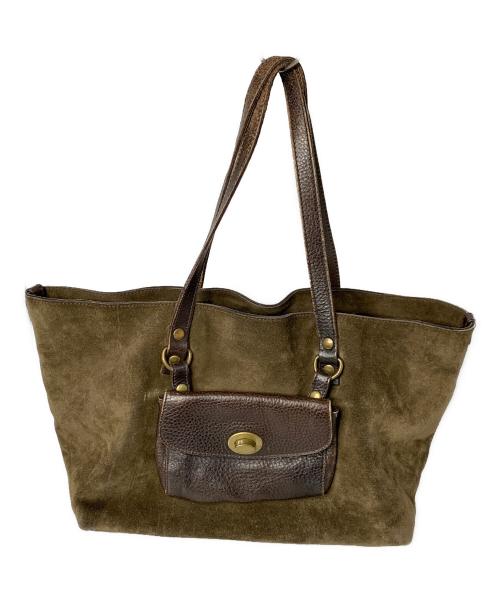 MIU MIU（ミュウミュウ）MIU MIU (ミュウミュウ) スウェードレザートートバッグ ブラウンの古着・服飾アイテム