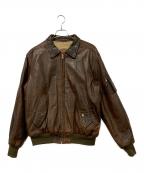 kataカタ）の古着「ラムレザーフライトジャケット」｜ブラウン
