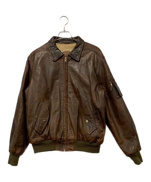 kata（カタ）kata (カタ) ラムレザーフライトジャケット ブラウン サイズ:FREEの古着・服飾アイテム