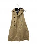 DIESELディーゼル）の古着「ノースリーブトレンチコート」｜ベージュ