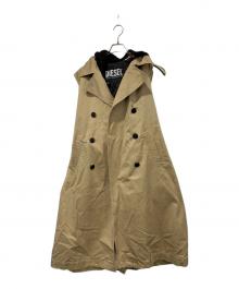 DIESEL（ディーゼル）の古着「ノースリーブトレンチコート」｜ベージュ