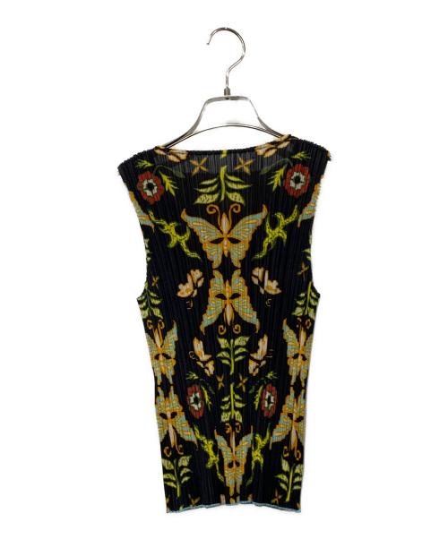 PLEATS PLEASE（プリーツプリーズ）PLEATS PLEASE (プリーツプリーズ) プリーツノースリーブカットソー マルチカラー サイズ:SIZE 3の古着・服飾アイテム