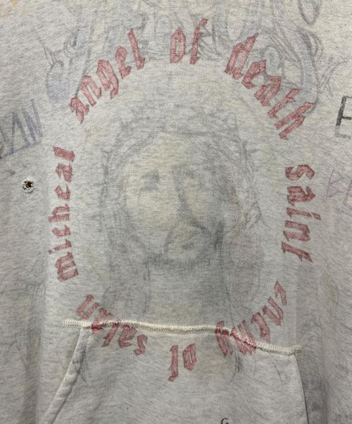 SAINT MICHAEL（セントマイケル）SAINT MICHAEL (セントマイケル) SM7 HOODIE GRY	20AW ベージュ サイズ:Mサイズの古着・服飾アイテム