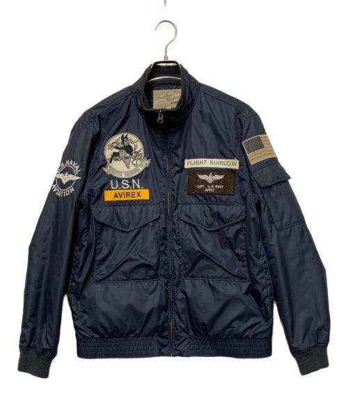 AVIREX（アヴィレックス）AVIREX (アヴィレックス) フライトジャケット ネイビー サイズ:Lサイズの古着・服飾アイテム