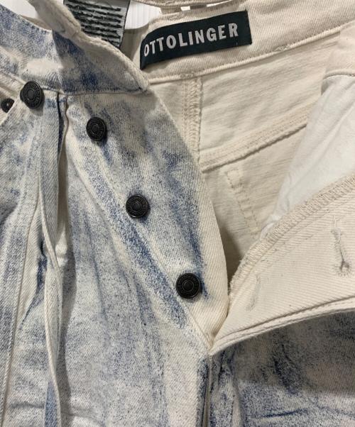 ottolinger（オットリンガー）ottolinger (オットリンガー) isko ブルーラップジーンズ ホワイト×ブルー サイズ:XSサイズ 未使用品の古着・服飾アイテム