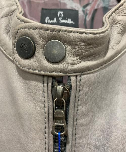 PS Paul Smith（ＰＳポールスミス）PS Paul Smith (ＰＳポールスミス) シングルライダースジャケット ベージュ サイズ:Lサイズの古着・服飾アイテム