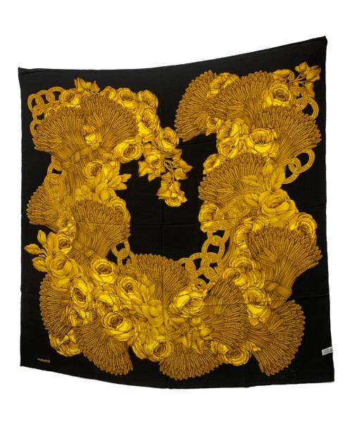 CHANEL（シャネル）CHANEL (シャネル) スカーフ ブラック×ゴールドの古着・服飾アイテム