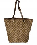 GUCCIグッチ）の古着「GGトートバッグ」｜ブラウン