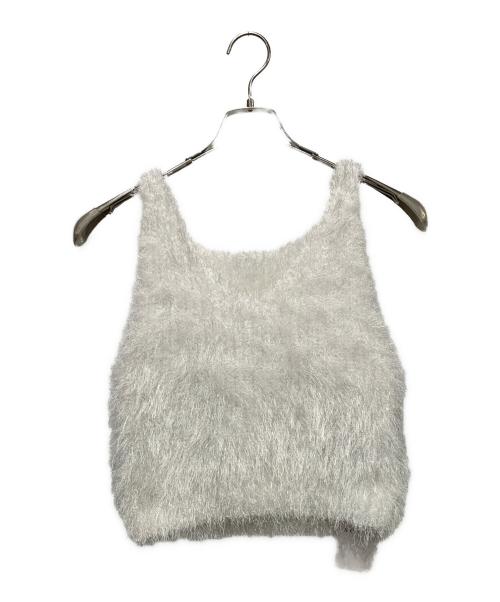 Noble（ノーブル）Noble (ノーブル) フェザーニットビスチェ ホワイト サイズ:SIZE Freeの古着・服飾アイテム