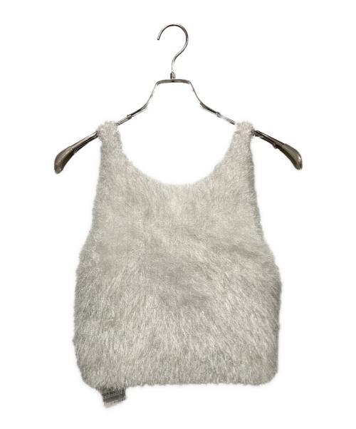 Noble（ノーブル）Noble (ノーブル) フェザーニットビスチェ ホワイト サイズ:SIZE Freeの古着・服飾アイテム