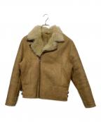 PAUL SMITHポールスミス）の古着「ムートンライダースジャケット」｜ブラウン