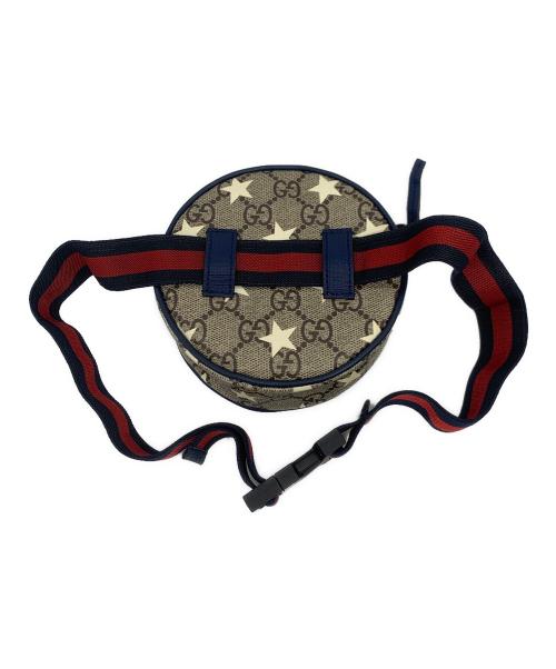 GUCCI（グッチ）GUCCI (グッチ) ラウンドミニウエストポーチ グレー×ネイビーの古着・服飾アイテム