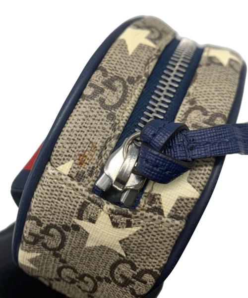 GUCCI（グッチ）GUCCI (グッチ) ラウンドミニウエストポーチ グレー×ネイビーの古着・服飾アイテム