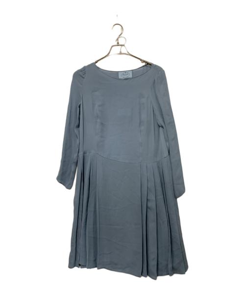 PRADA（プラダ）PRADA (プラダ) 長袖ワンピース スカイブルー サイズ:SIZE 42の古着・服飾アイテム