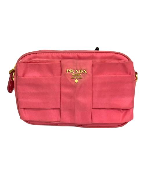 PRADA（プラダ）PRADA (プラダ) ナイロンショルダーバッグ ショッキングピンクの古着・服飾アイテム