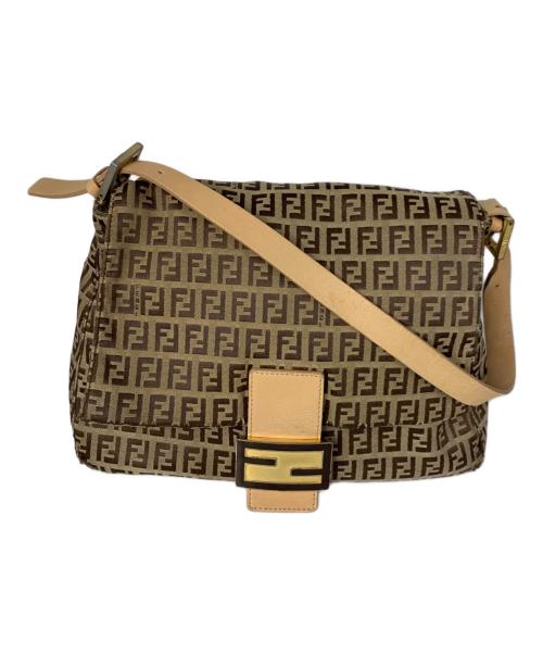 FENDI（フェンディ）FENDI (フェンディ) ズッキーノ　マンマバケット ベージュ×ブラウンの古着・服飾アイテム