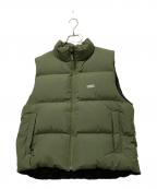X-LARGEエクストララージ）の古着「ダウンベスト」｜オリーブ