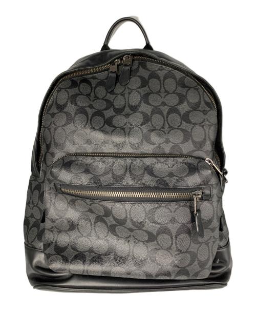 COACH（コーチ）COACH (コーチ) シグネチャー　リュック ブラック×グレーの古着・服飾アイテム