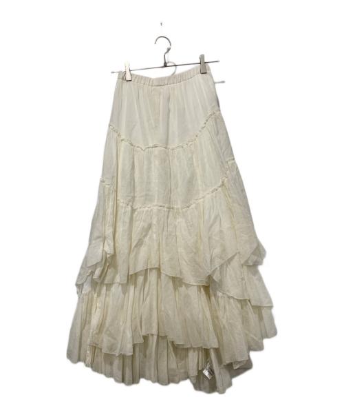 CASA FLINE（カーサフライン）CASA FLINE (カーサフライン) コットンティアードスカート ベージュ サイズ:FREEの古着・服飾アイテム